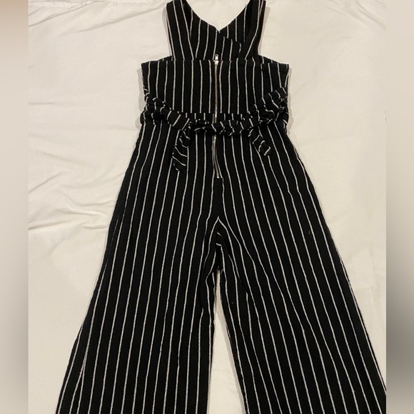 Black and White Striped Kid’s Jumpsuit - Picture 4 of 4